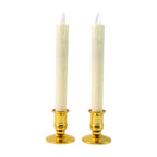 LED Flameless Taper Candles – Set of 2 Realistic Flickering Lights