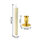 LED Flameless Taper Candles – Set of 2 Realistic Flickering Lights