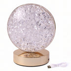 Round Crystal LED Table Lamp Ð Dimmable Touch & USB Rechargeable