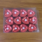 Heart Shaped LED Tea Light Candles – 12 Pc Mix Color Set