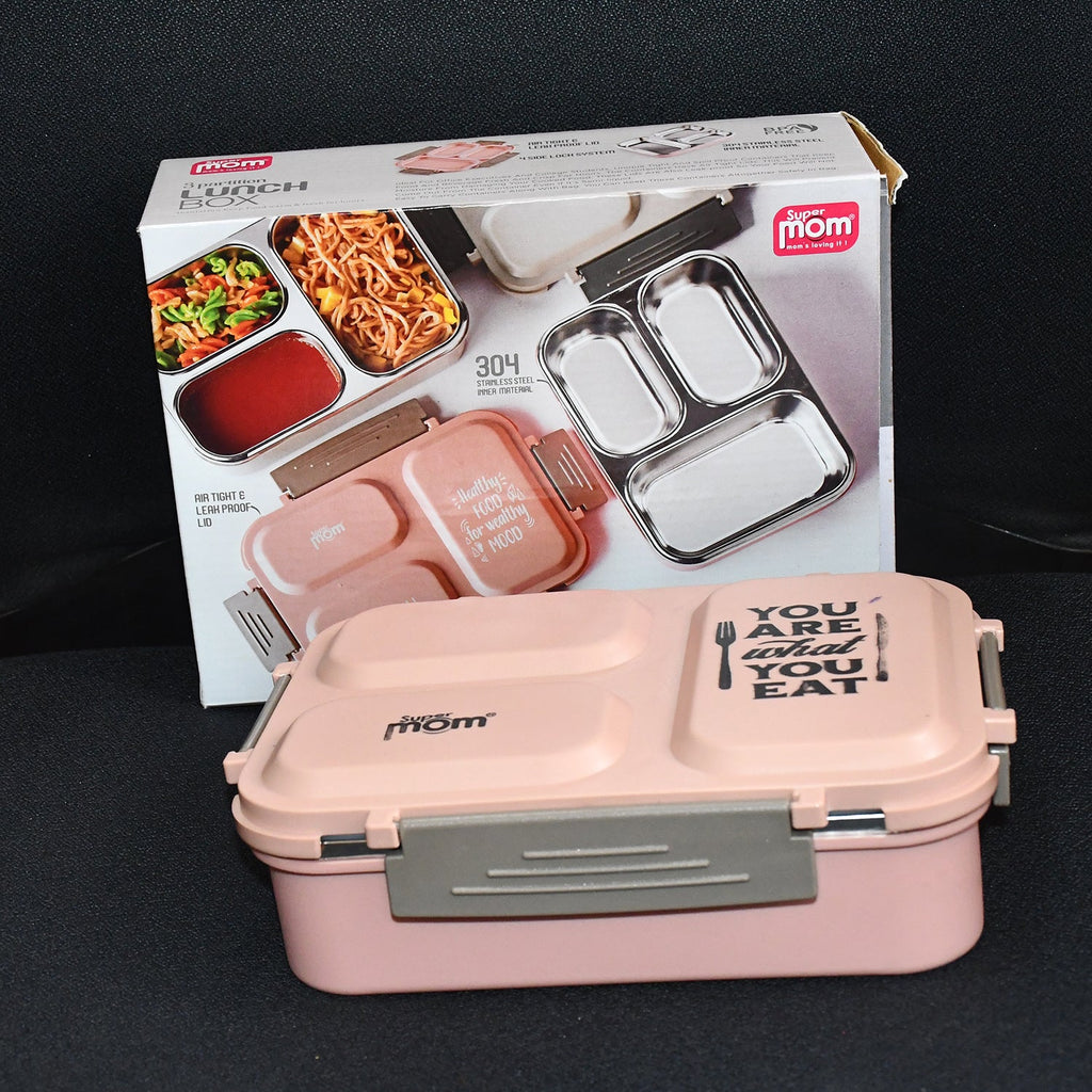 Stainless Steel Lunch Box – Premium 3-Partition Leakproof Tiffin