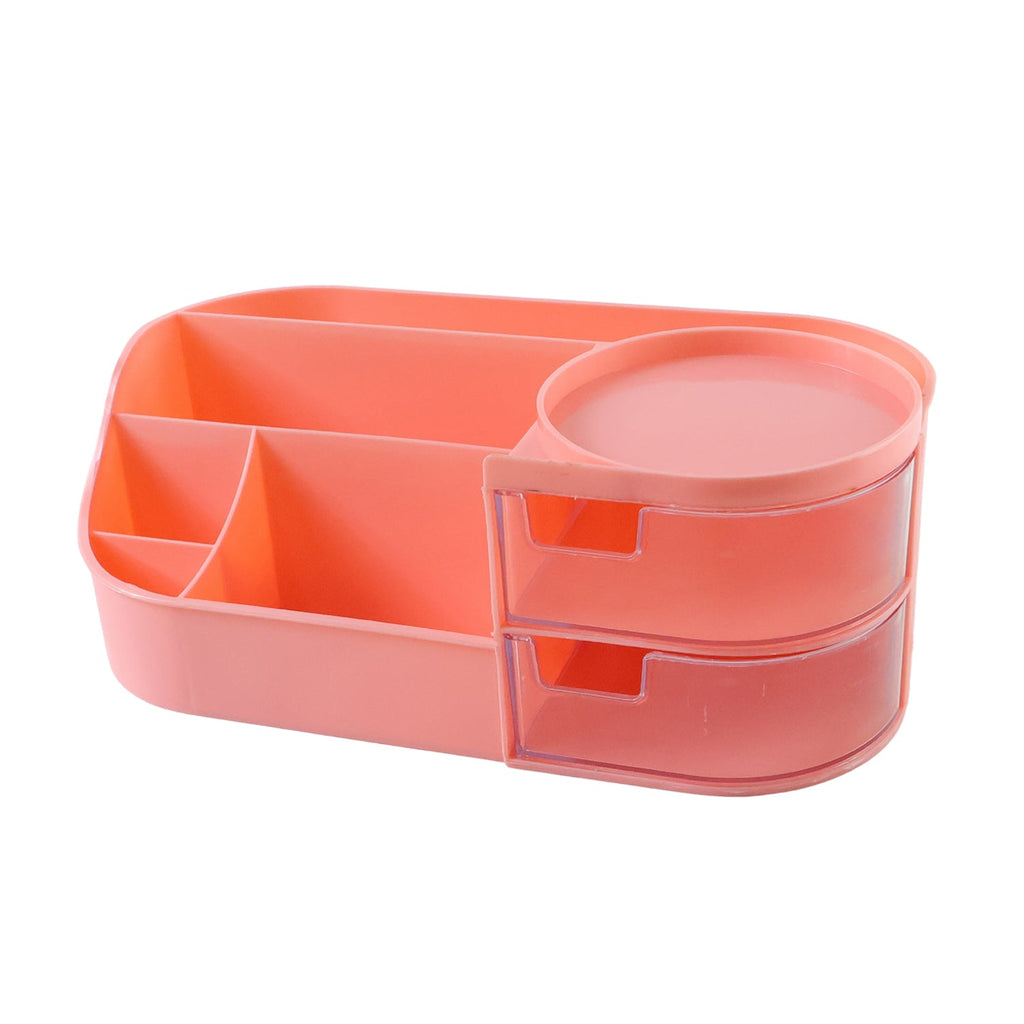 Multipurpose Makeup Organizer – Space-Saving with Drawers & Brush Holder