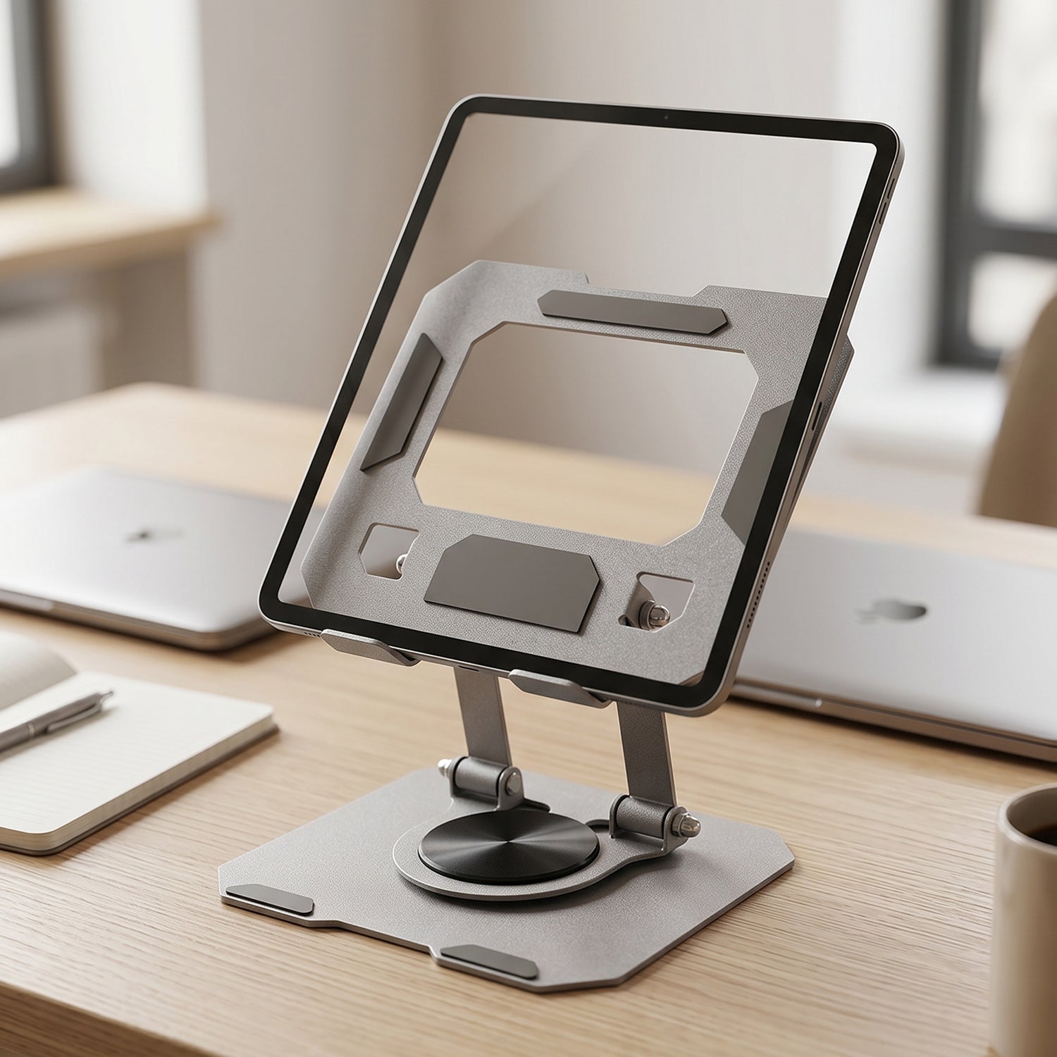 Foldable Metal Phone & Tablet Stand Ð Adjustable & Portable Desktop Support