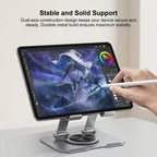 Foldable Metal Phone & Tablet Stand Ð Adjustable & Portable Desktop Support