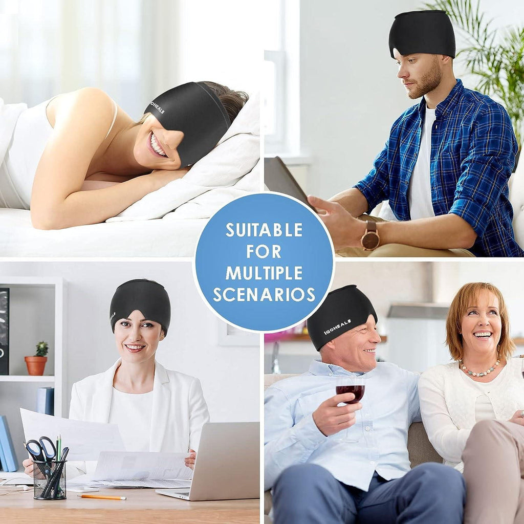 Hot & Cold Therapy Headache Relief Cap – Full Coverage Comfort