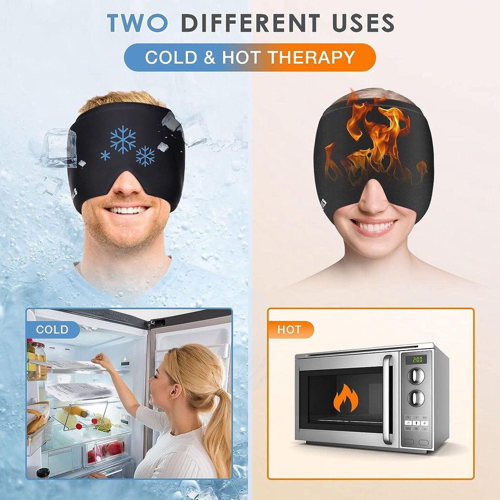 Hot & Cold Therapy Headache Relief Cap – Full Coverage Comfort