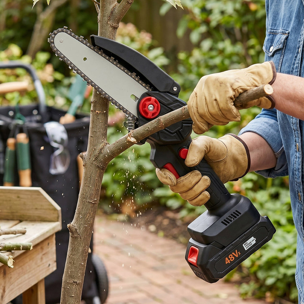 Mini Cordless Electric Chainsaw – Portable & Powerful for Garden Tasks