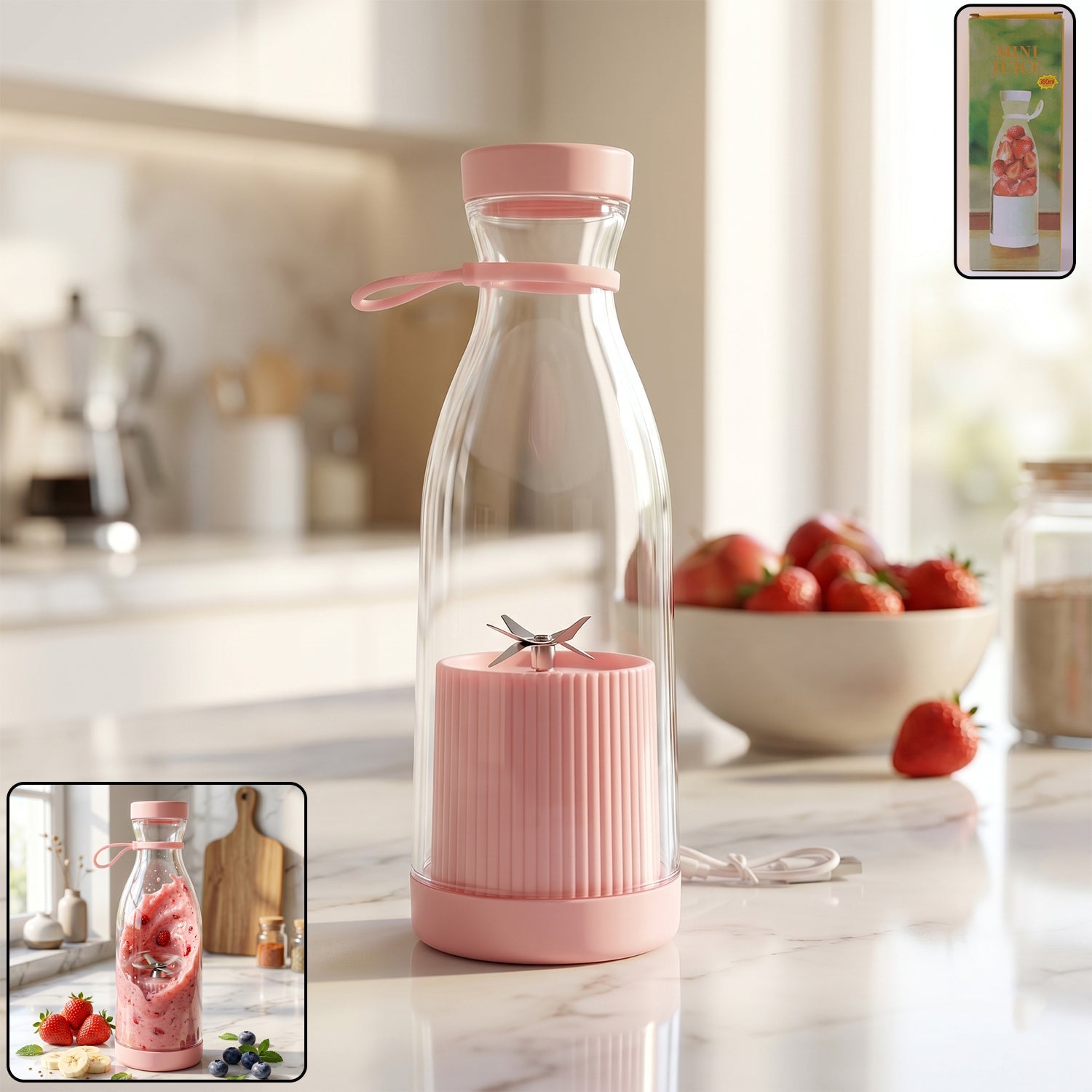 Portable Electric Juicer Ð Compact, USB Rechargeable & Easy to Use