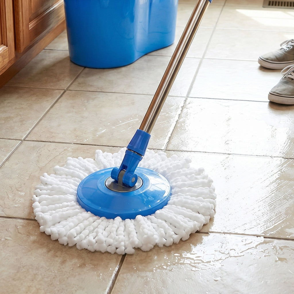 360¡ Rotating Turbo Spin Mop Ð Effortless Floor Cleaning with Long Handle