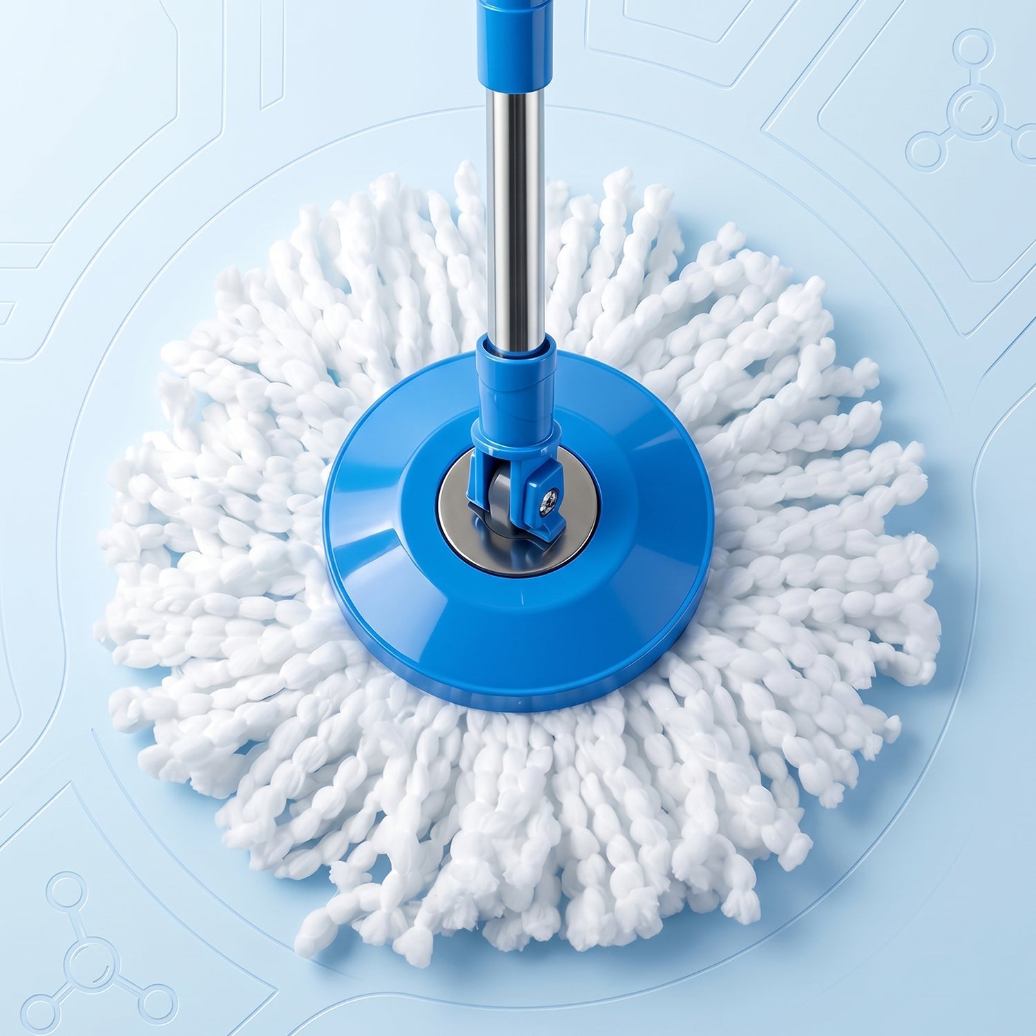 360¡ Rotating Turbo Spin Mop Ð Effortless Floor Cleaning with Long Handle