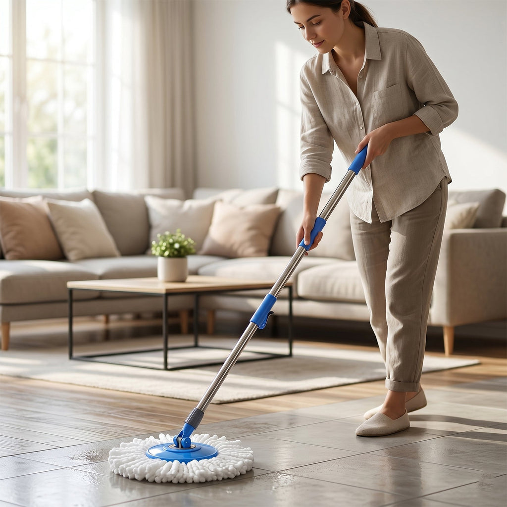 360¡ Rotate Spin Mop Ð Effortless Floor Cleaning with Stainless Steel Handle