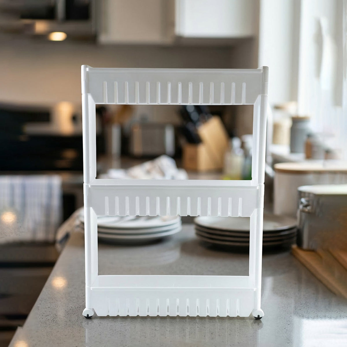 Multipurpose rack for kitchen and bathroom storage solutions
