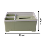 Multipurpose Plastic Organizer Box Ð Neat Storage with Tissue Holder