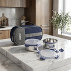 Lunch Box Set Ð Airtight Stainless Steel Containers with Insulated Bag