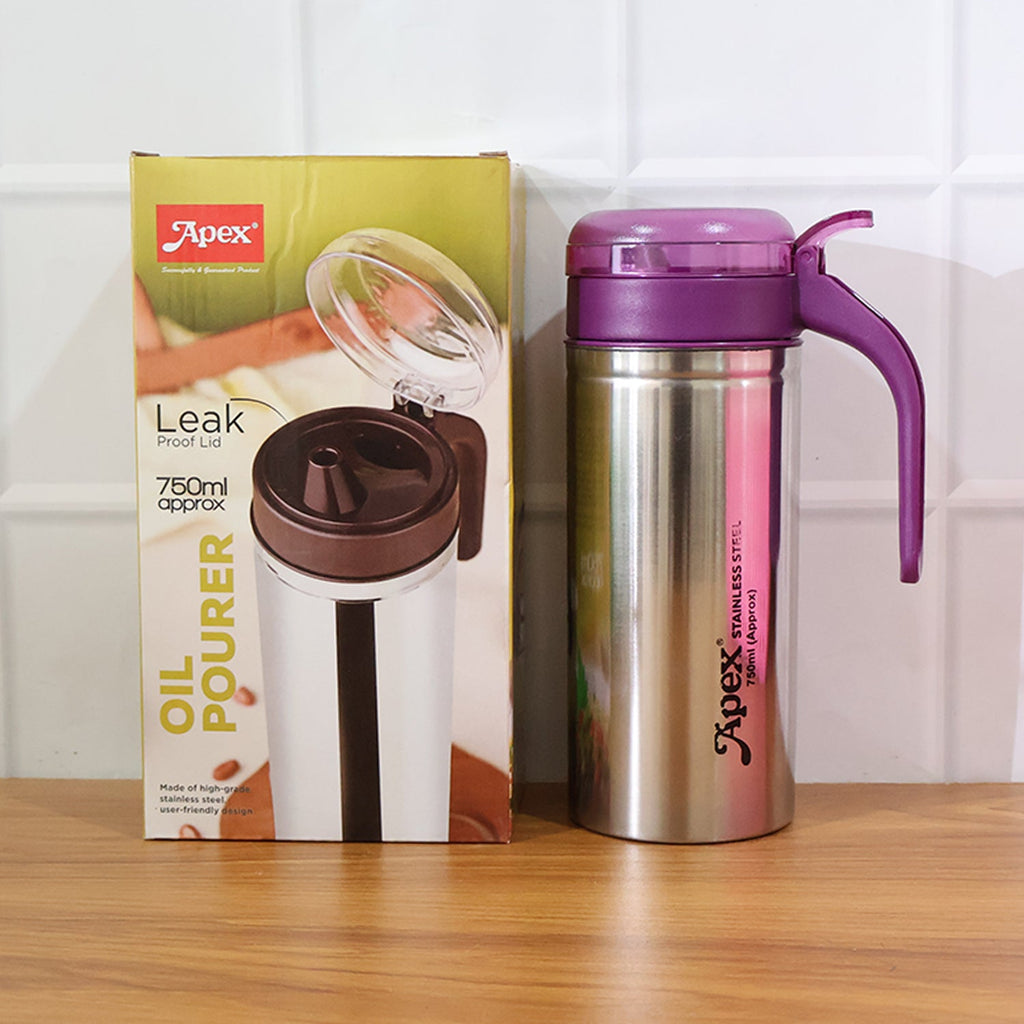 Stainless Steel Oil Pourer 750ml – Anti-Drip, Ergonomic Handle