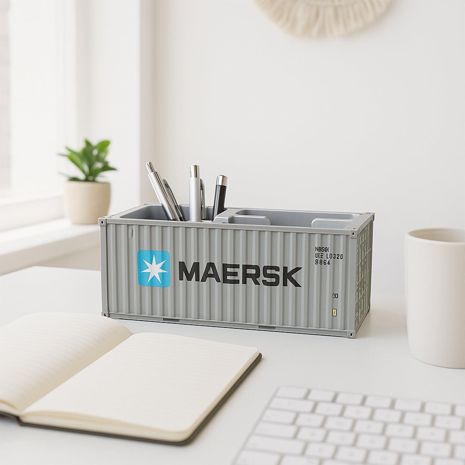 Container-Style Desk Organizer – Durable Multi-Compartment Storage Box