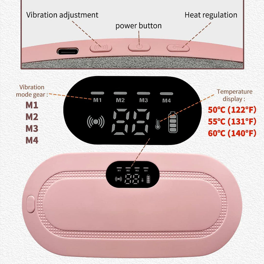 Electric Heating Belt for Waist Pain Relief – Rechargeable & Adjustable