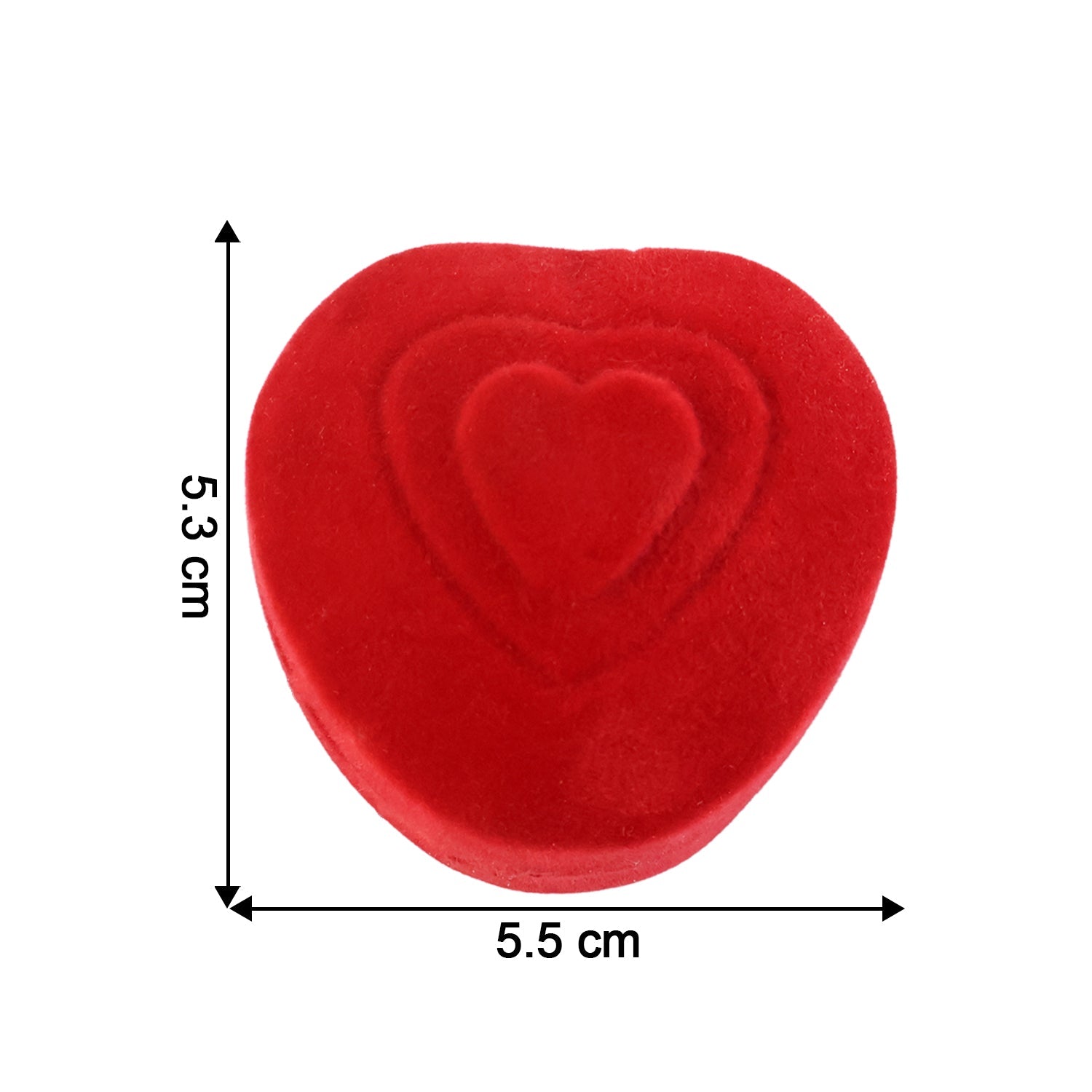 Heart-Shaped Velvet Jewellery Ring Box – Elegant Luxury Gift Case