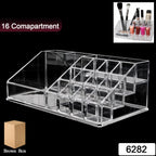 Acrylic Makeup Organizer – 16 Clear Compartments for Cosmetics