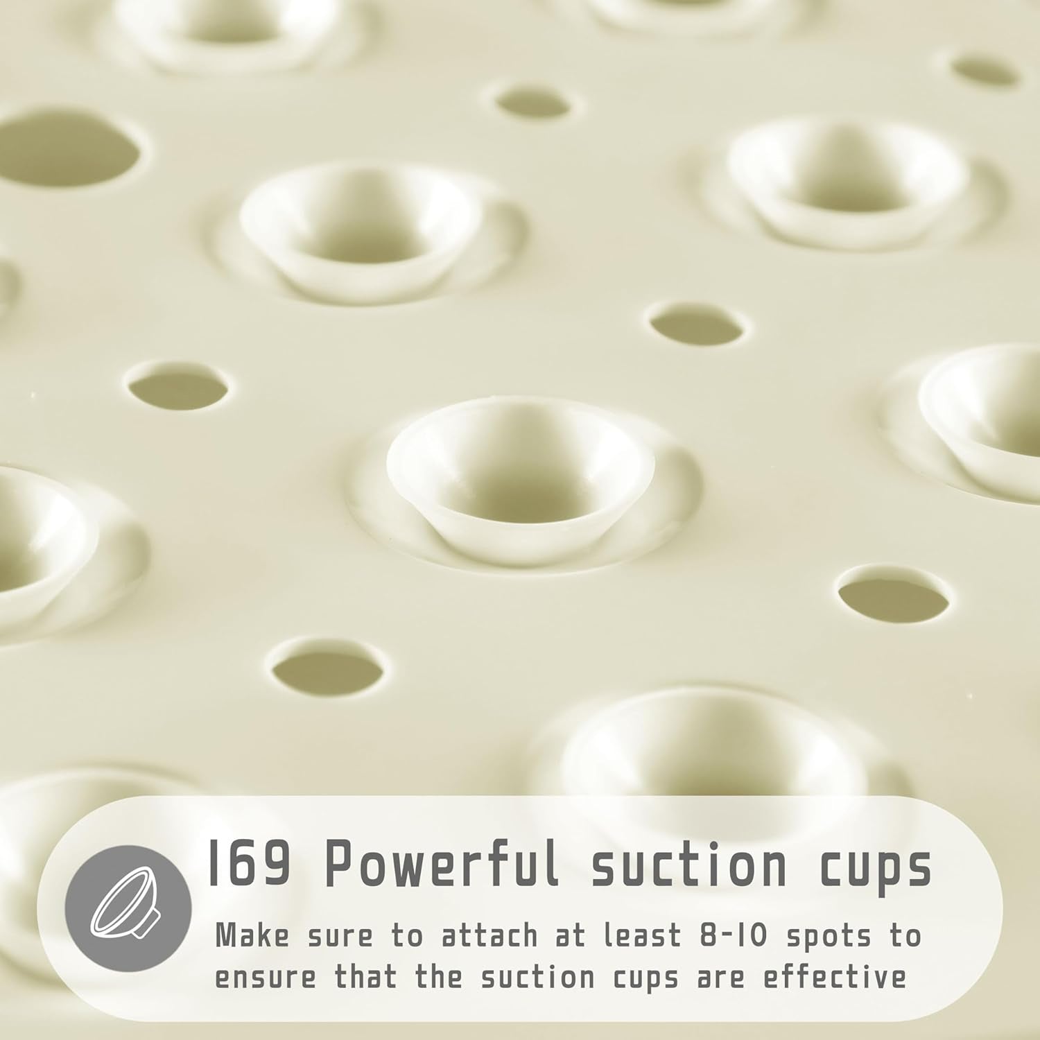 Anti-Slip Bath Mat Ð Secure Suction Cups for Bathroom Safety