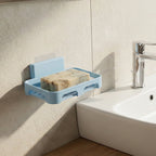 Plastic Soap Dish with Drain Slots – Self-Adhesive Wall Mount
