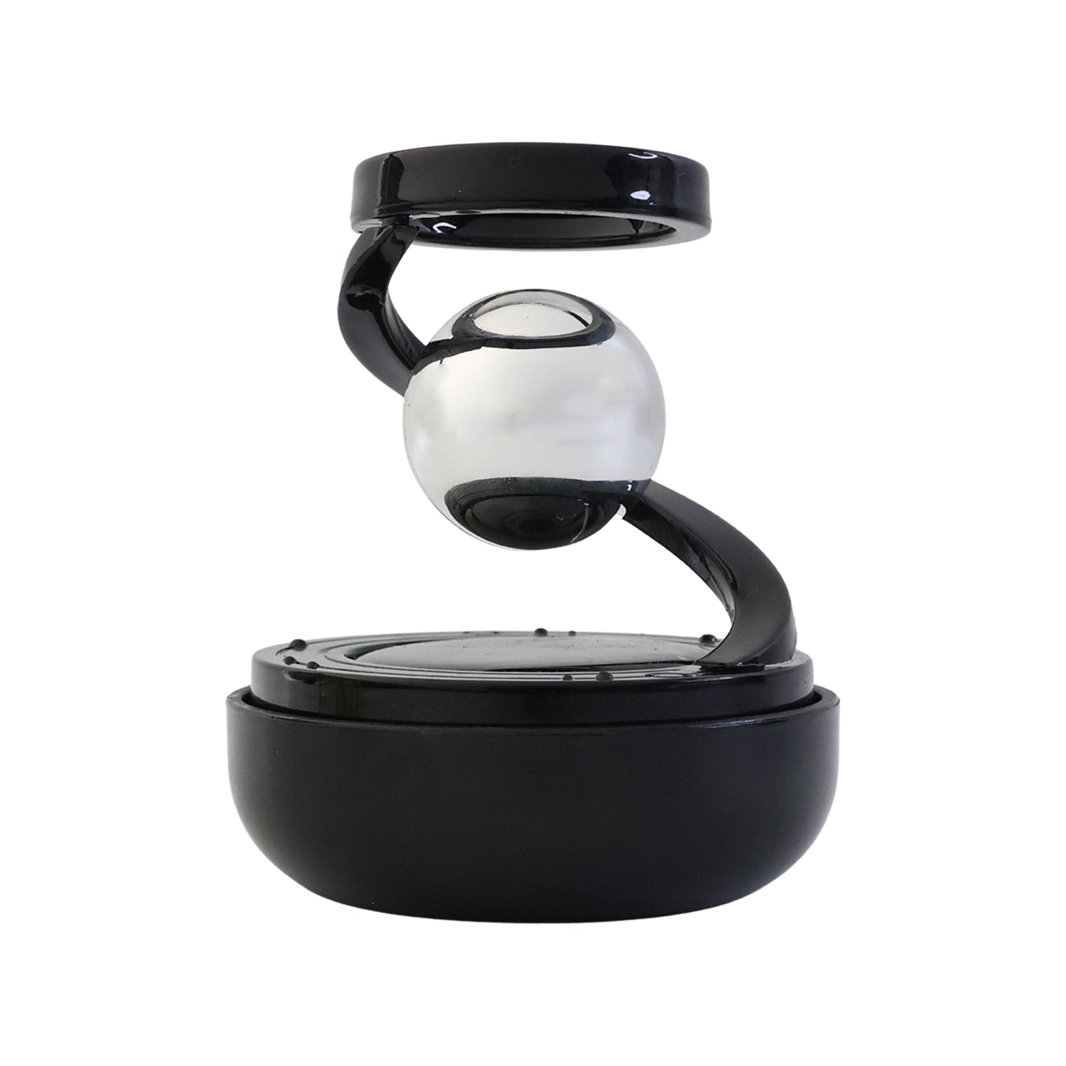 Solar-Powered Car Air Freshener – Rotating Galaxy Orb Design