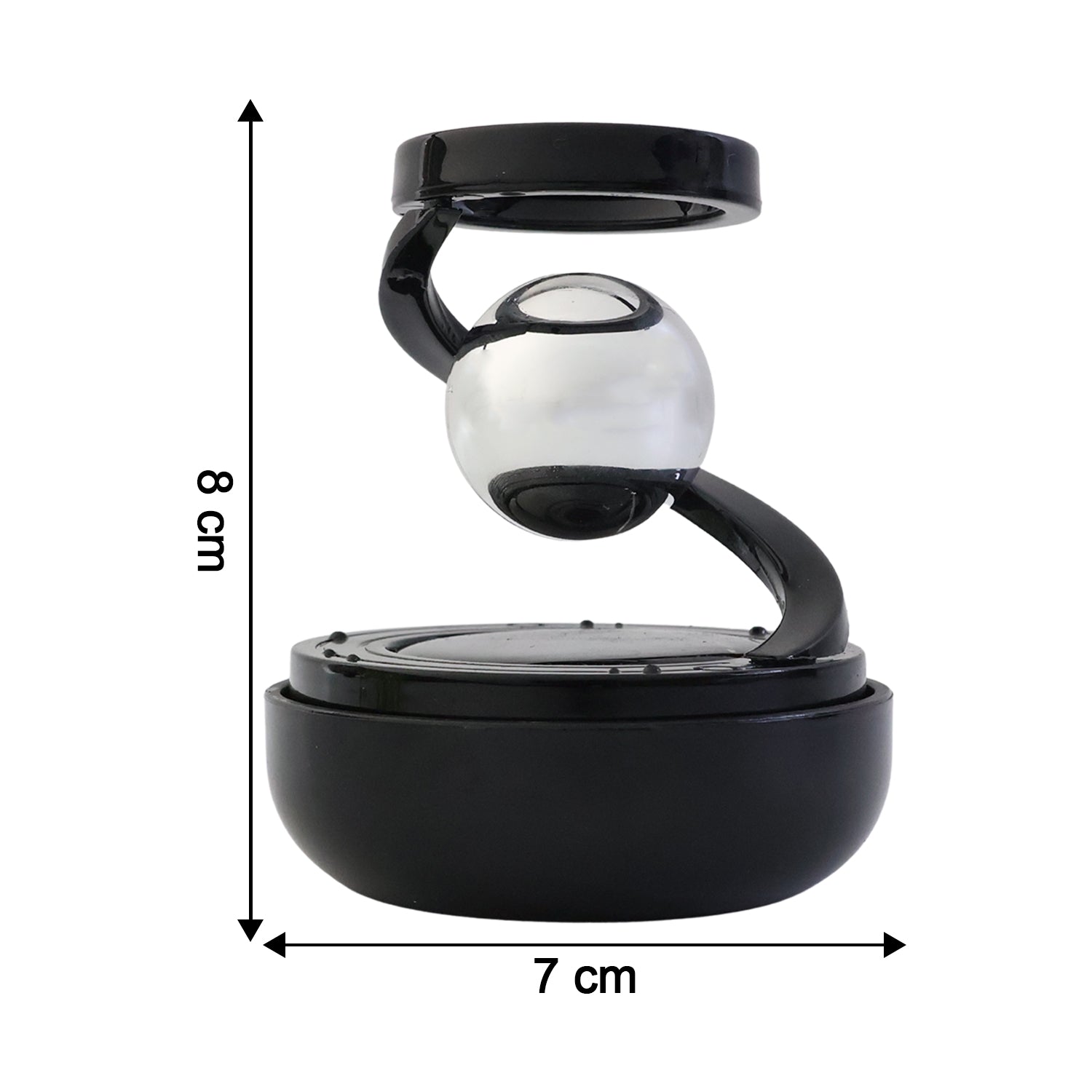 Solar-Powered Car Air Freshener – Rotating Galaxy Orb Design