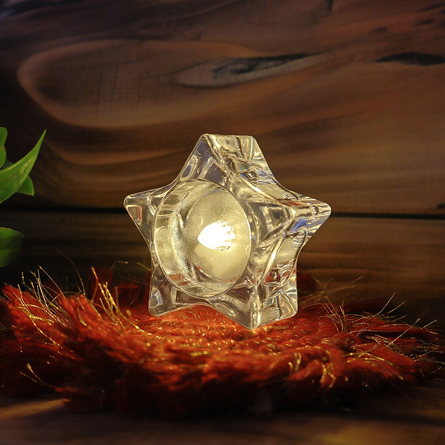 Star-Shaped LED Candles – Flameless Battery-Operated Set of 6