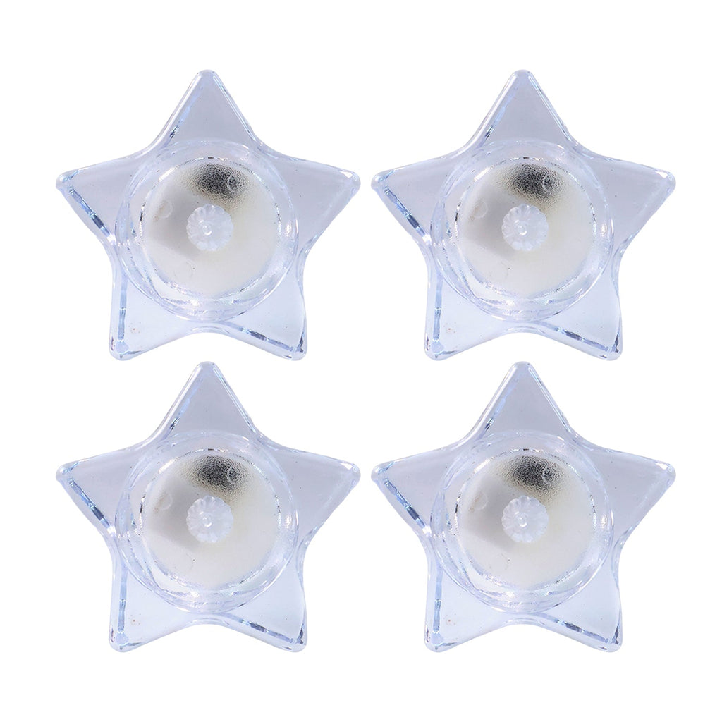 Star-Shaped LED Candles – Flameless Decorative Tealight Set