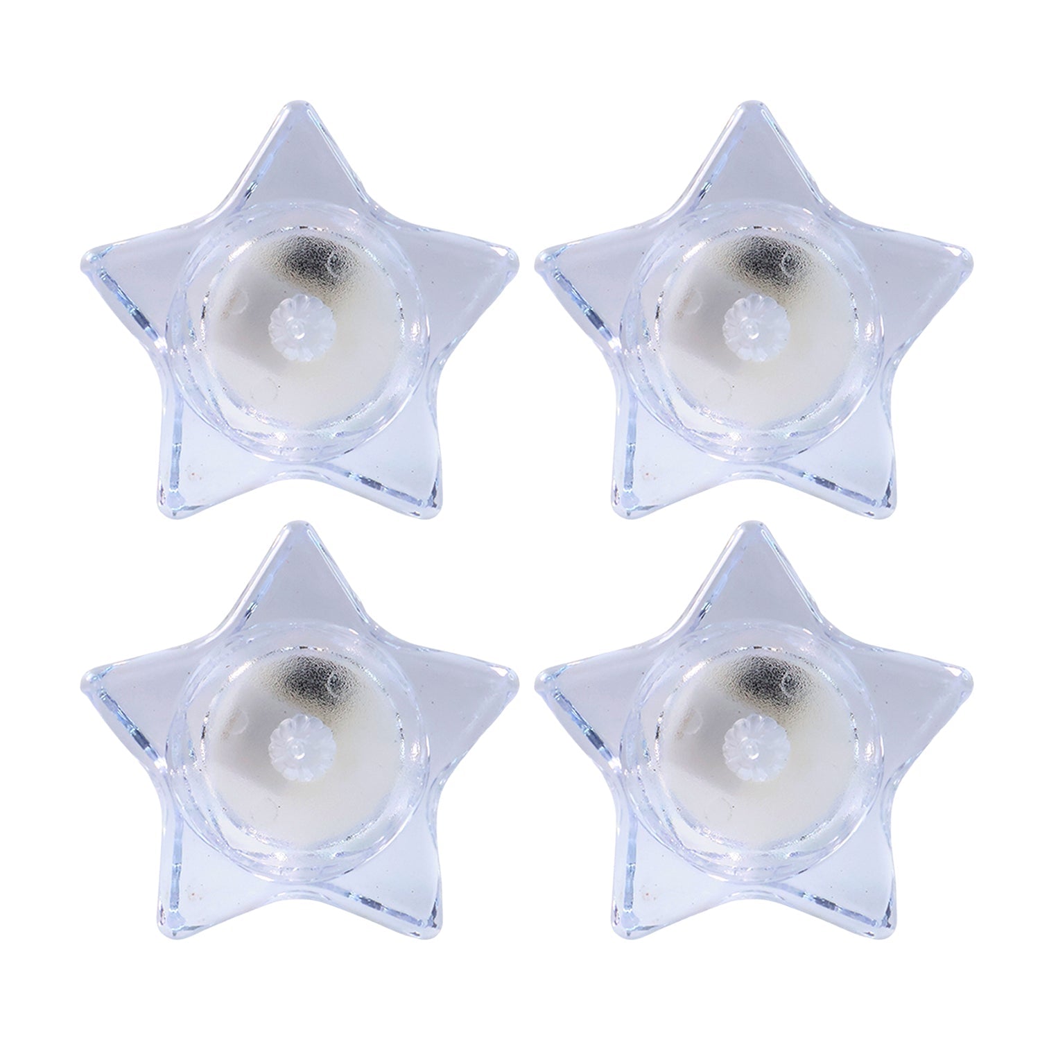 Star-Shaped LED Candles – Flameless Decorative Tealight Set
