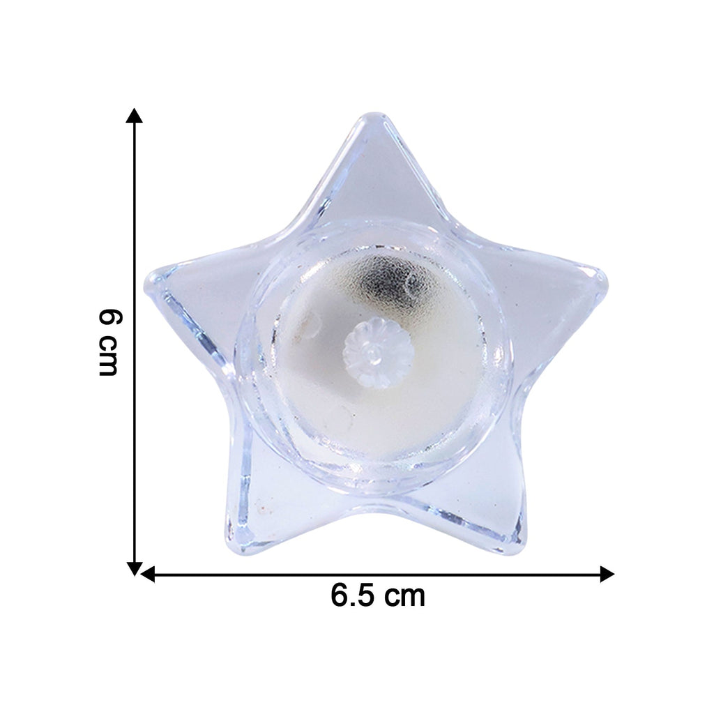 Star-Shaped LED Candles – Flameless Decorative Tealight Set