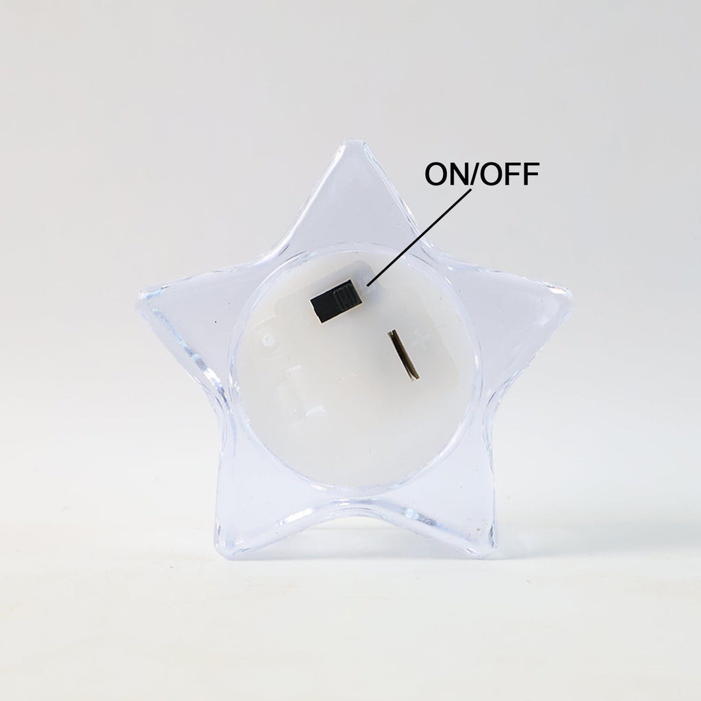 Star-Shaped LED Candles – Flameless Decorative Tealight Set