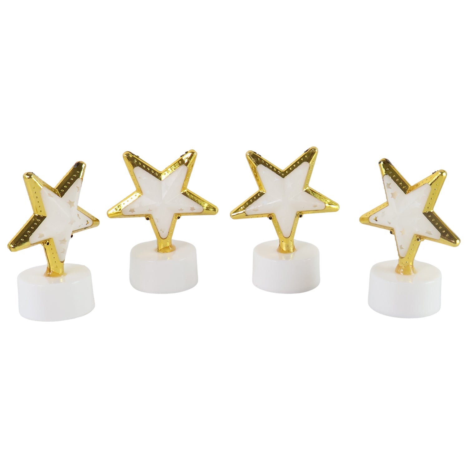Star Shaped Flameless LED Candles – Set of 4 for Home Decor