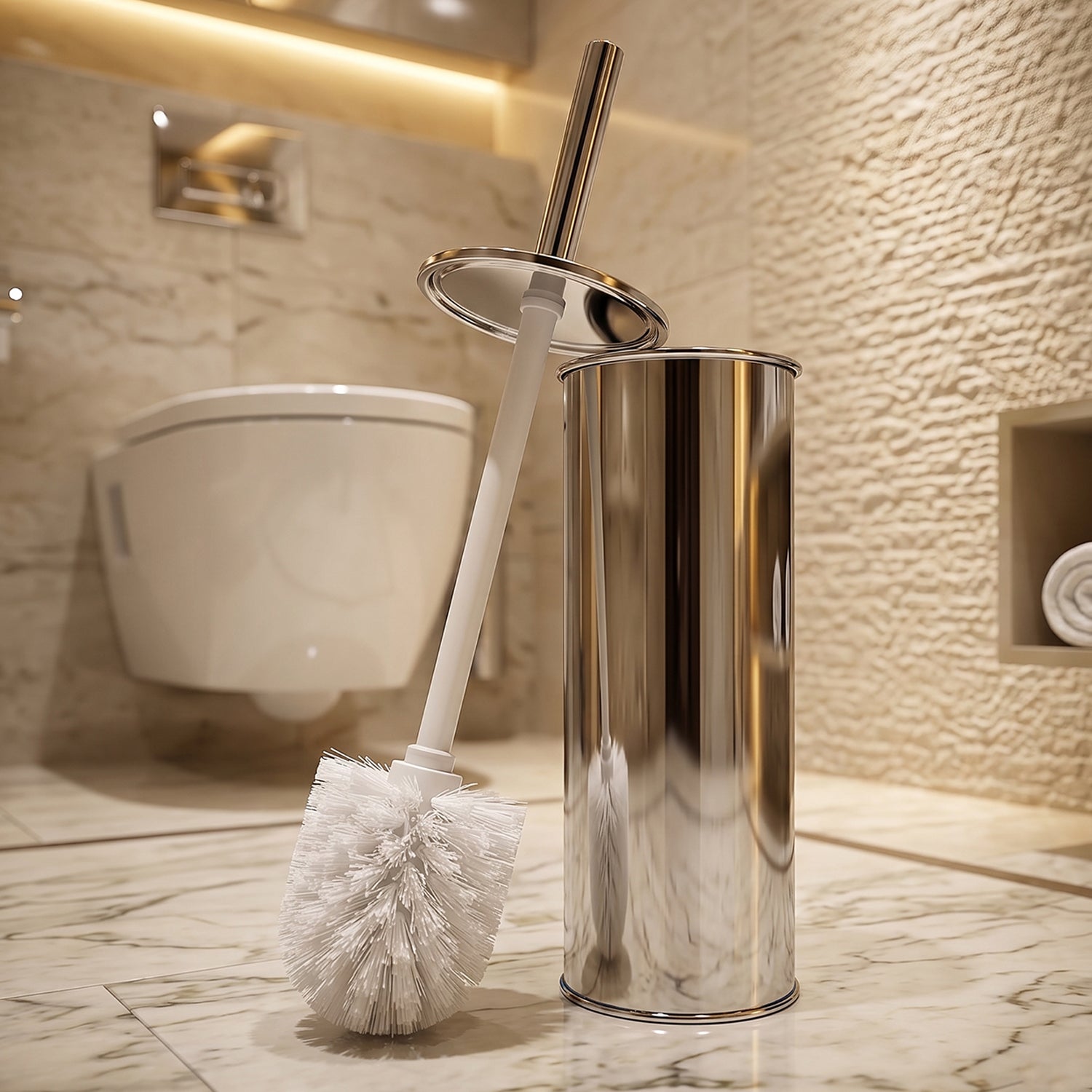 Toilet Cleaning Brush Ð Durable with Long Handle and Holder