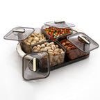 Dryfruit Storage Box – Luxury 4-Piece Airtight Set with Tray