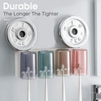 Wall Mounted Toothbrush Holder with Inverted Cups – Space Saving Organizer