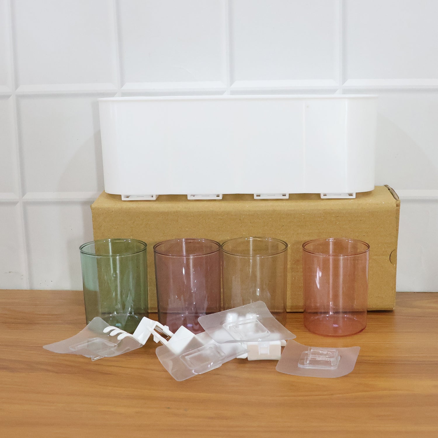 Wall Mounted Toothbrush Holder with Inverted Cups – Space Saving Organizer