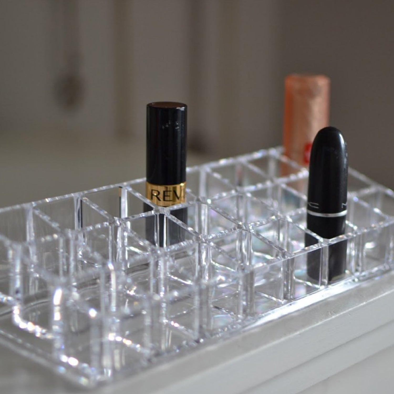 Acrylic Lipstick Holder – 24 Section Cosmetic Organizer | Organivo