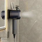 Wall Mounted Hair Dryer Holder – Space-Saving Organizer Shelf & Hook
