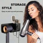 Wall Mounted Hair Dryer Holder – Space-Saving Organizer Shelf & Hook