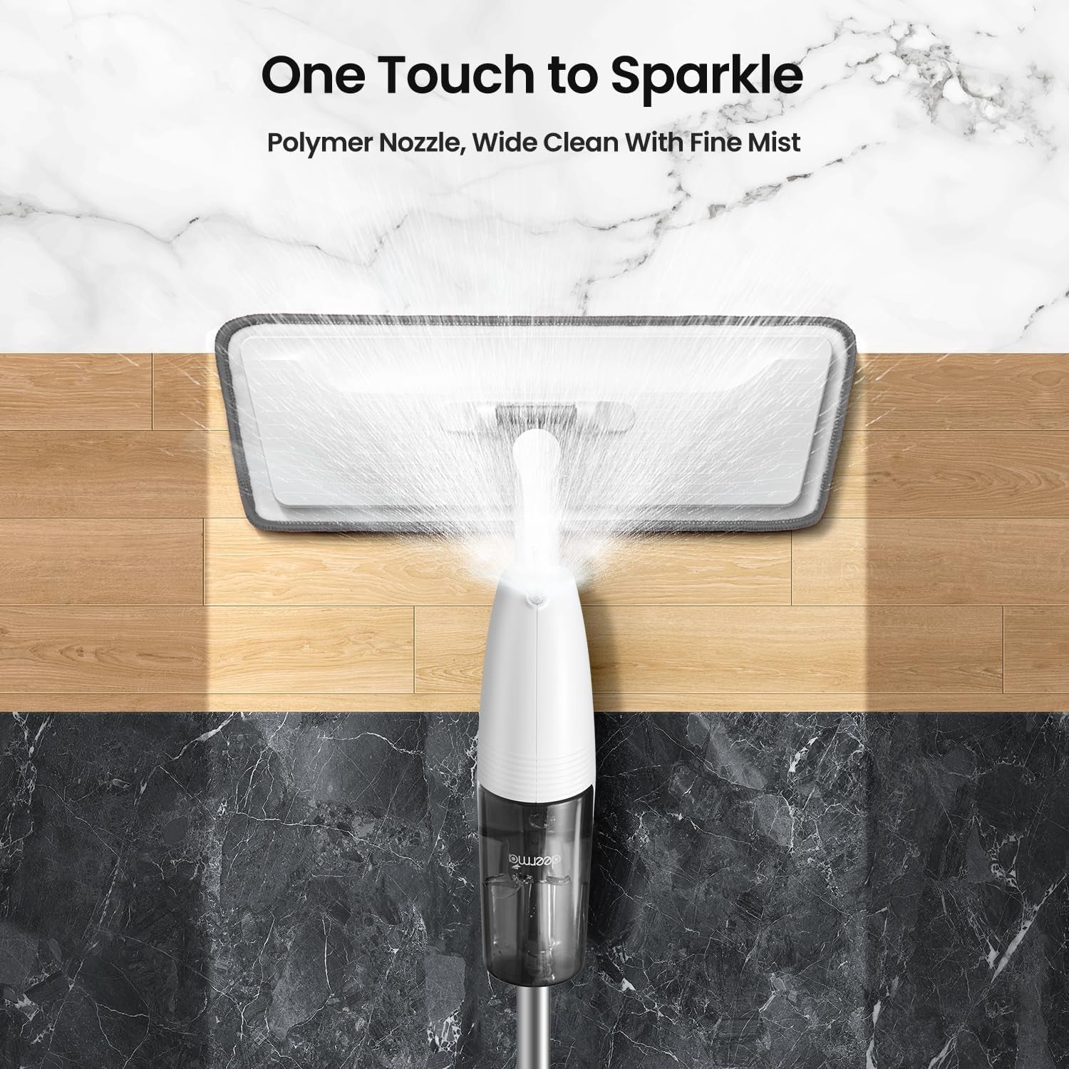 Multipurpose Spray Flat Mop – Easy Handle & Reusable Microfiber Pad