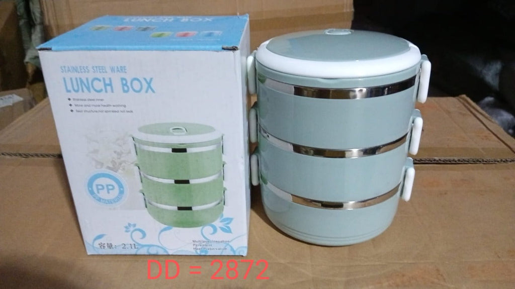 Stainless Steel Lunch Box – 3-Layer Insulated Hot Food Carrier | Lunchie Bunchie