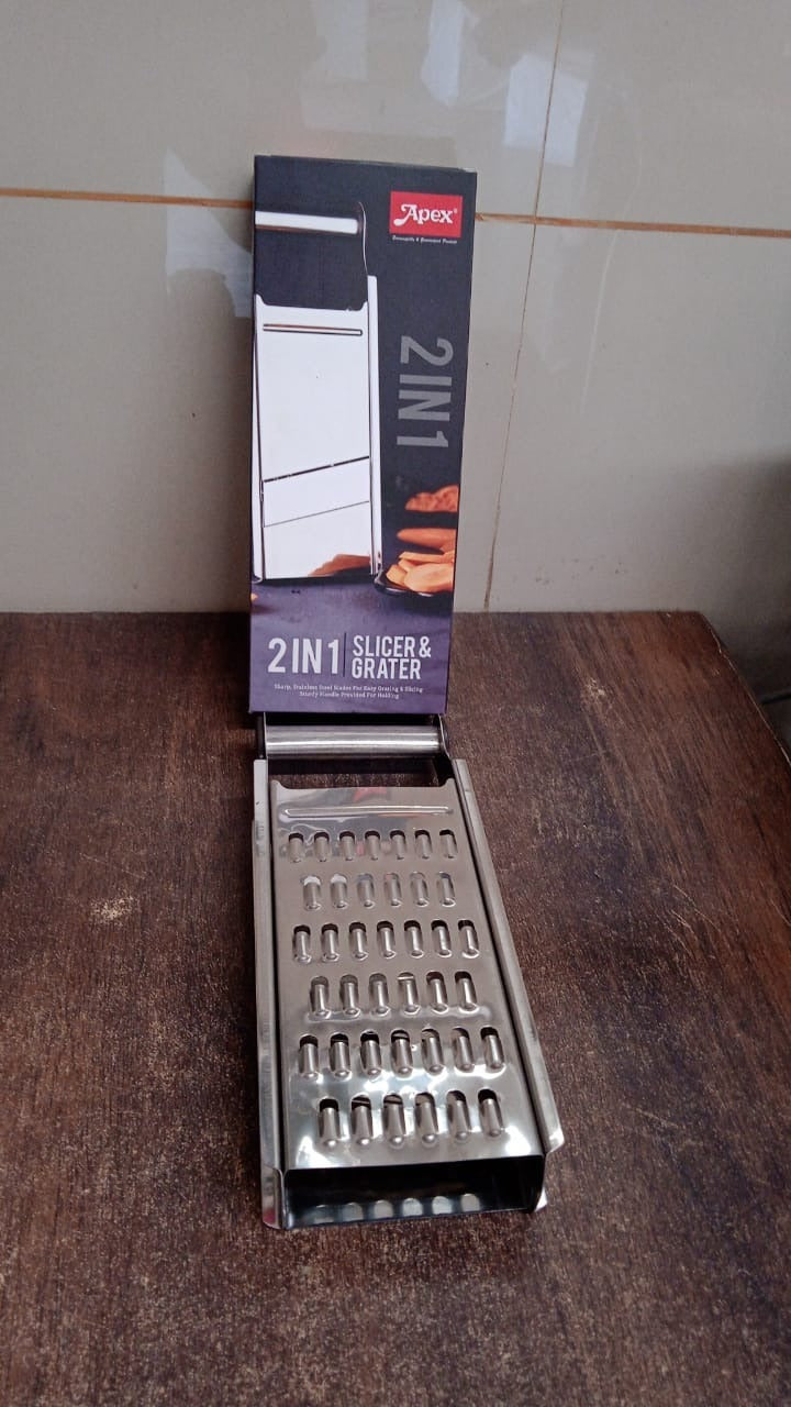 Stainless Steel Slicer – Sharp 2-in-1 Kitchen Cutter and Grater