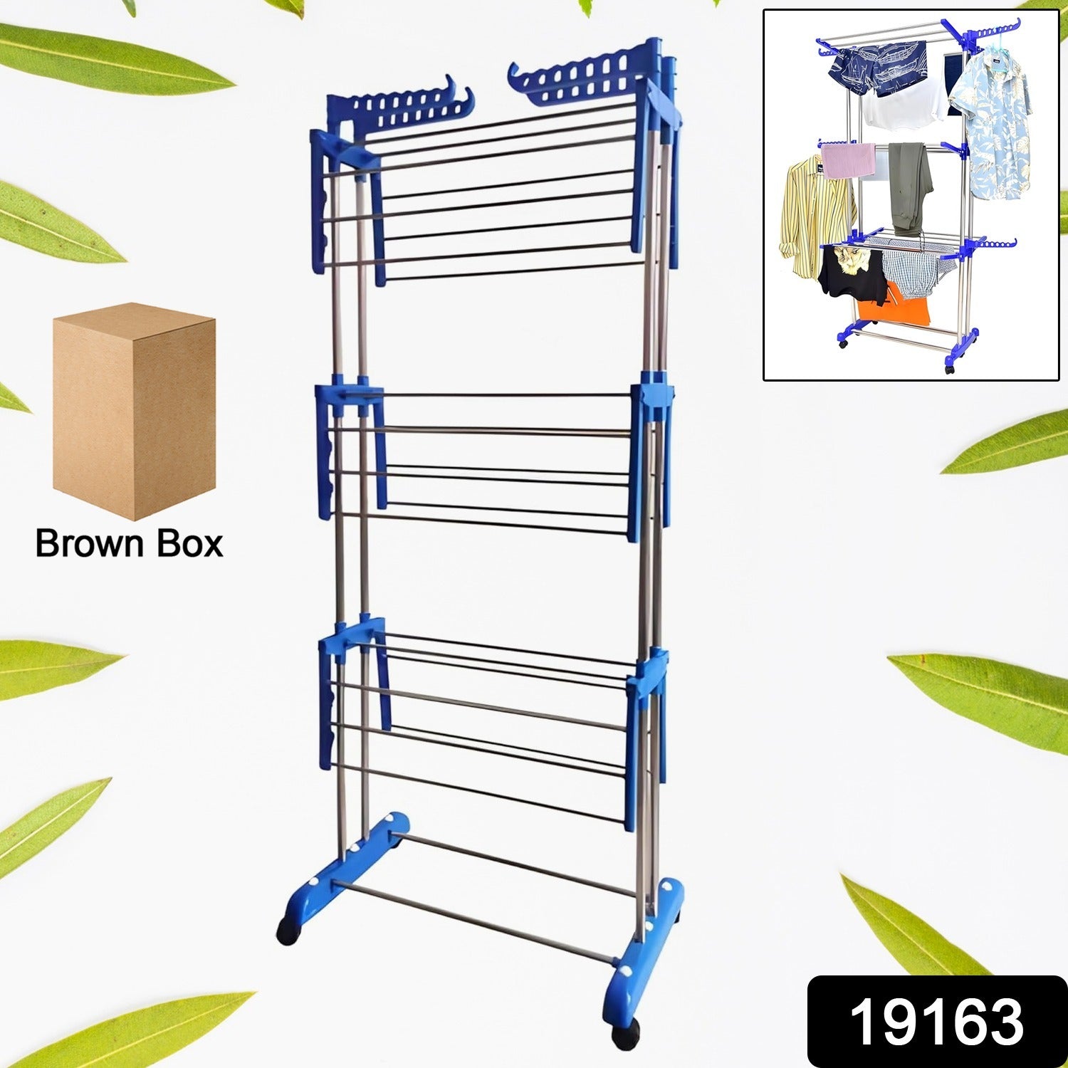 Stainless Steel Clothes Drying Rack – Foldable & Mobile