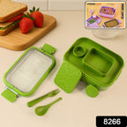 Magic Lunch Box – Leakproof Compartments with Spoon-Fork Set