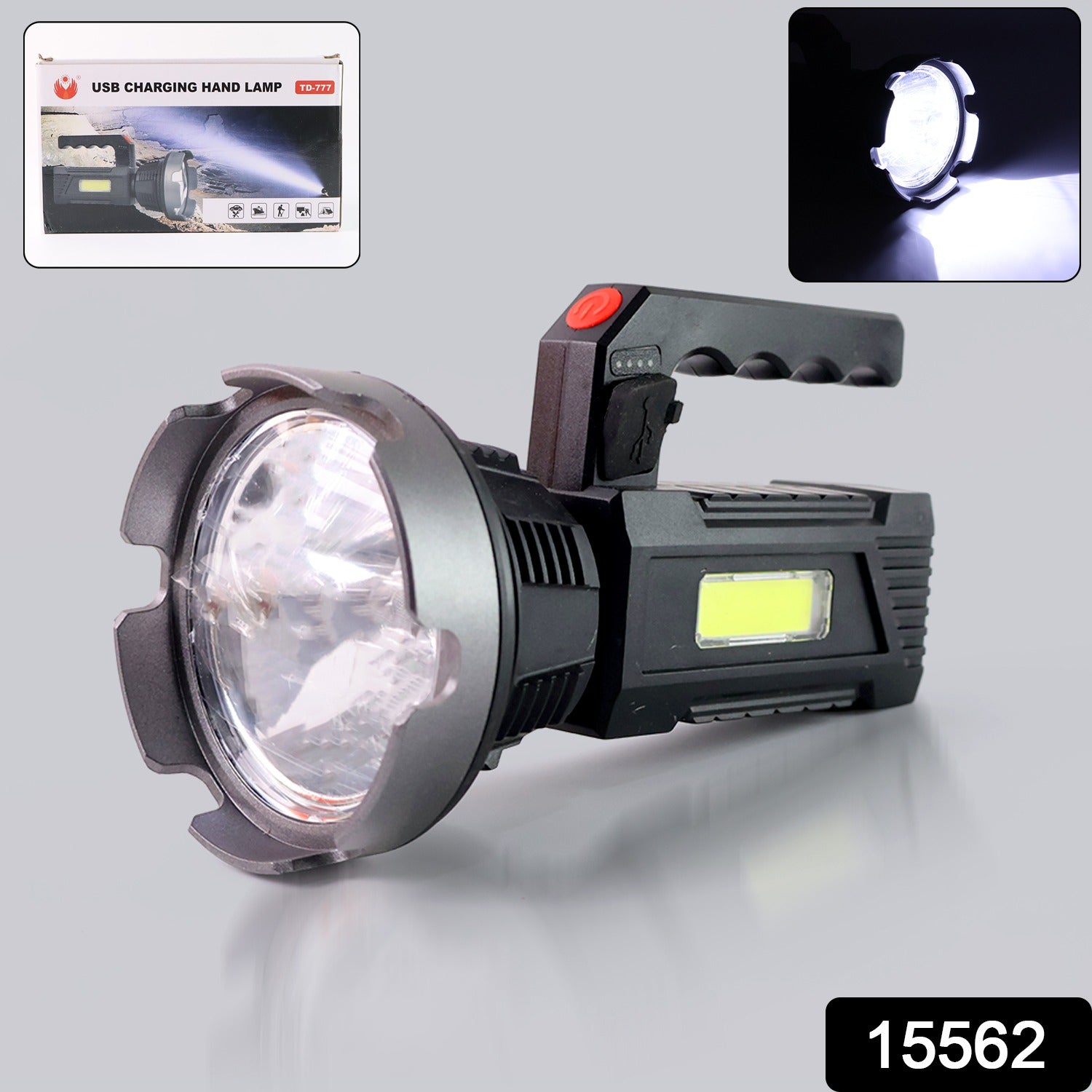 Rechargeable USB LED Hand Torch – Dual Light & Durable
