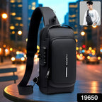 Anti-Theft Crossbody Sling Bag – Secure USB Charging Port