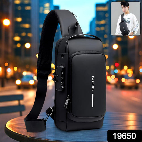 Anti-Theft Crossbody Sling Bag – Secure USB Charging Port