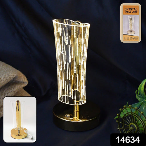 Crystal Table Lamp – Elegant USB Rechargeable LED Glow