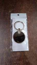 Black Round Metal Keychain – Durable Minimalist Key Organizer
